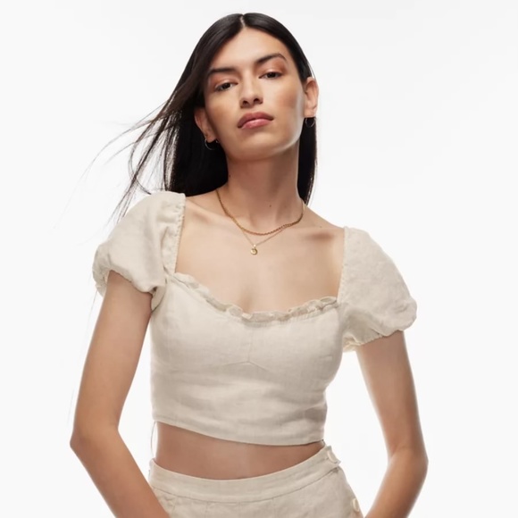 Aritzia Wilfred Wander Linen Blouse | Green | Size M - Picture 8 of 11